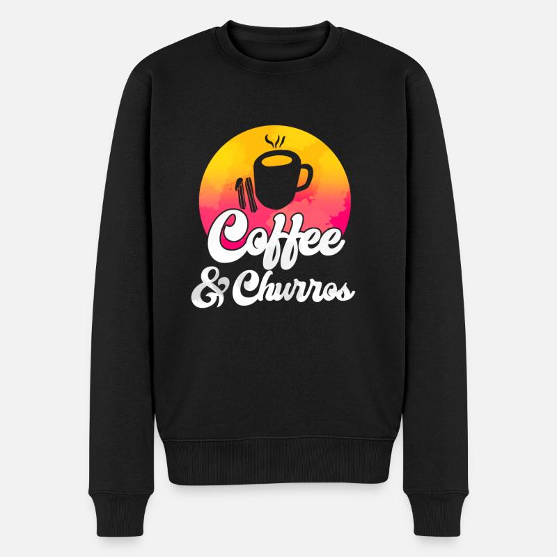 Churro Geschenk Mexico Essen - Männer Premium Bio Pullover - Schwarz