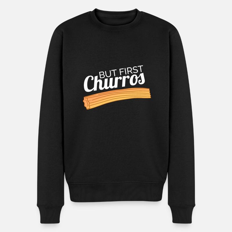 Churro Geschenk Mexico Essen - Männer Premium Bio Pullover - Schwarz