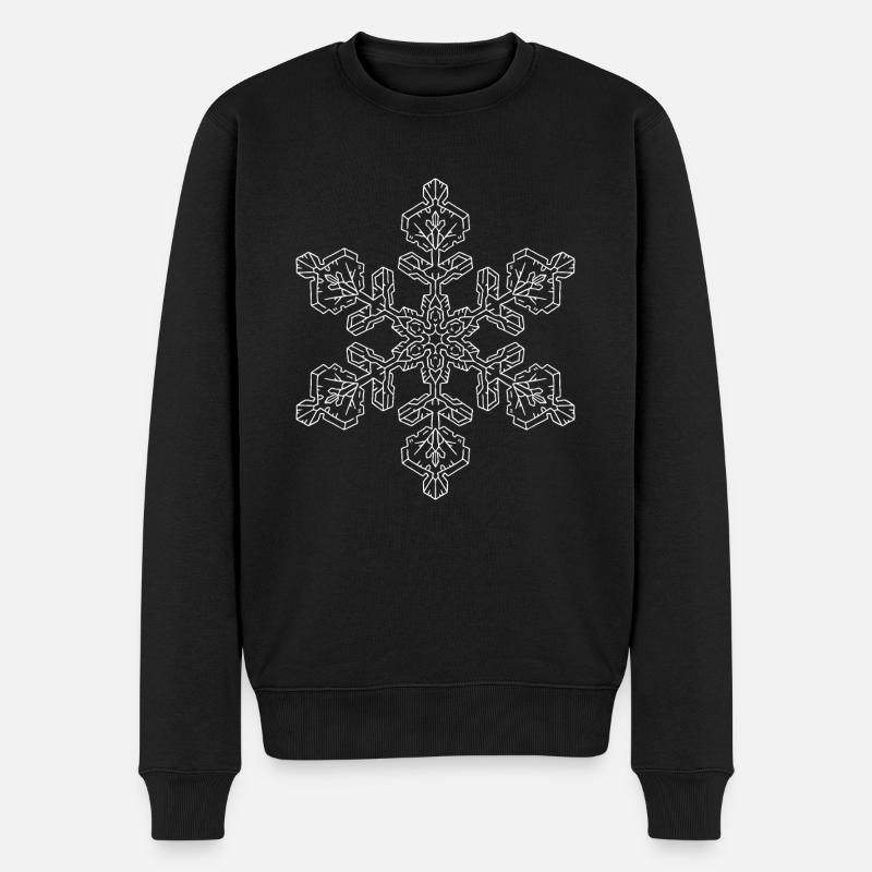 Mandala flocon de neige - Pull Premium bio Homme - noir