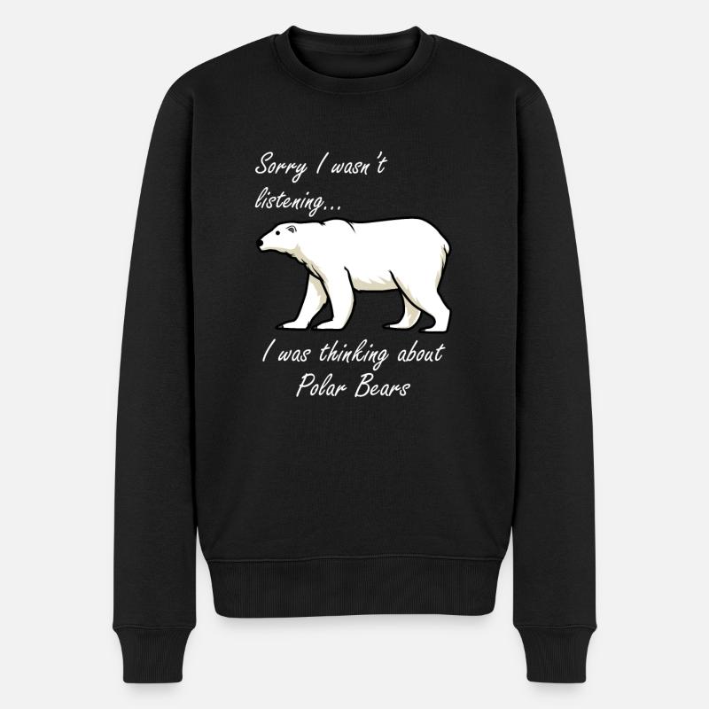 Réflexions à Polar Bear Wilderness - Pull Premium bio Homme - noir
