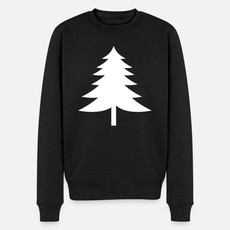 Tannenbaum - Männer Premium Bio Pullover - Schwarz