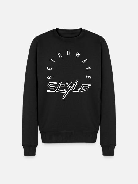 Retrowave style - Men's Premium Organic Jumper - black