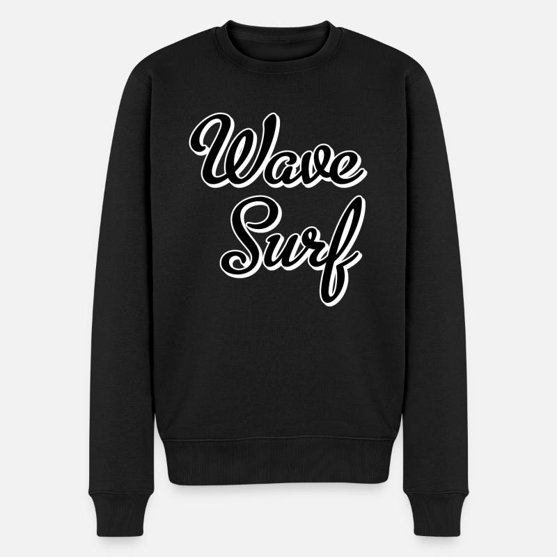 Surf de vagues - Pull Premium bio Homme - noir