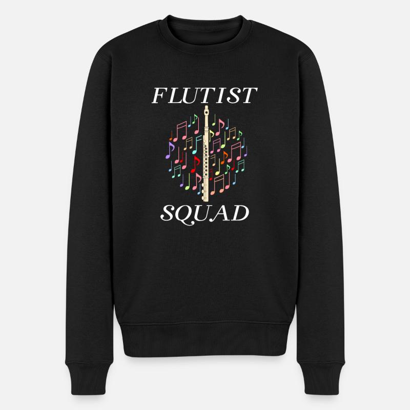 Flute Squad Flûtiste Orchestre professionnel Flûte - Pull Premium bio Homme - noir