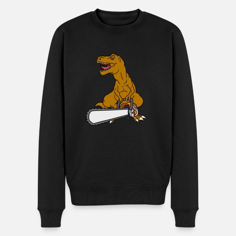 T-Rex Tronçonneuse - Pull Premium bio Homme - noir