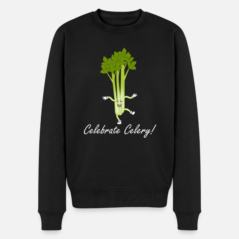 Célébration du céleri : proverbe ironique : - Pull Premium bio Homme - noir