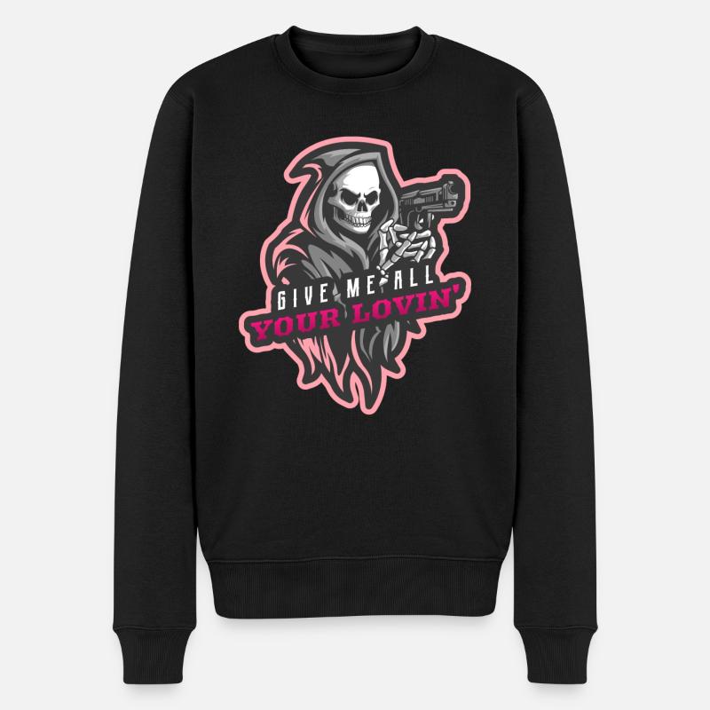 Donnez-moi tout votre amour - Pull Premium bio Homme - noir