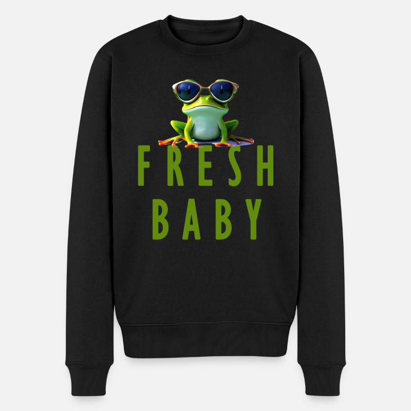 Bébé grenouille fraîche - Pull Premium bio Homme - noir