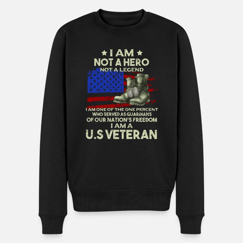 Vétéran du Vietnam - Pull Premium bio Homme - noir