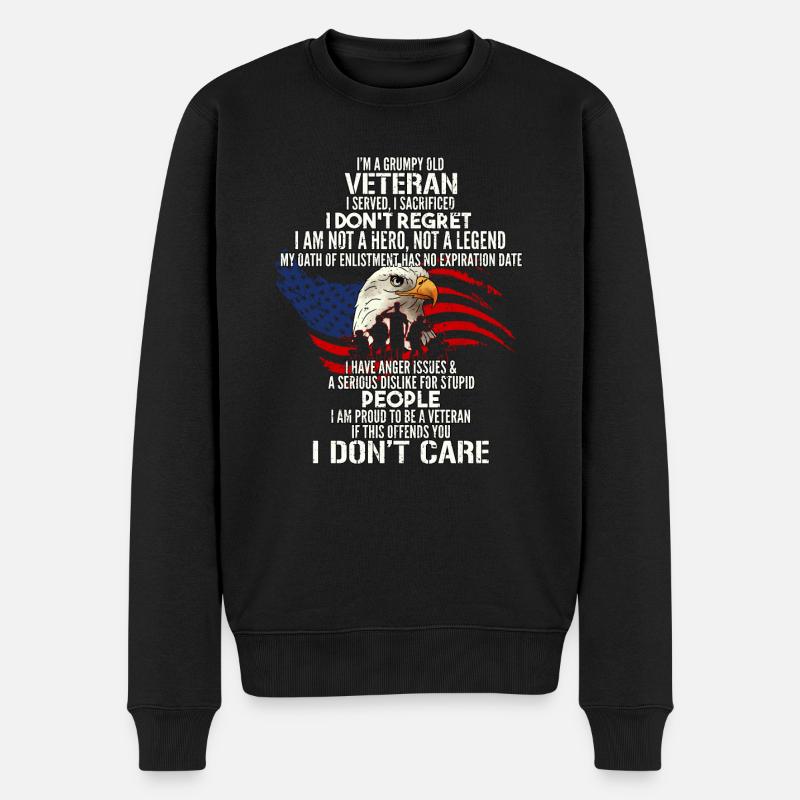 Vietnam Veteran - Männer Premium Bio Pullover - Schwarz