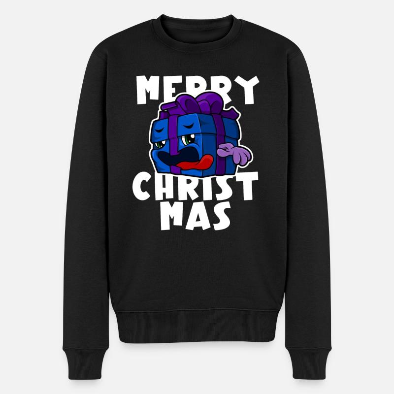 Joyeux Noël - Dessin animé de cadeau de Noël - Pull Premium bio Homme - noir