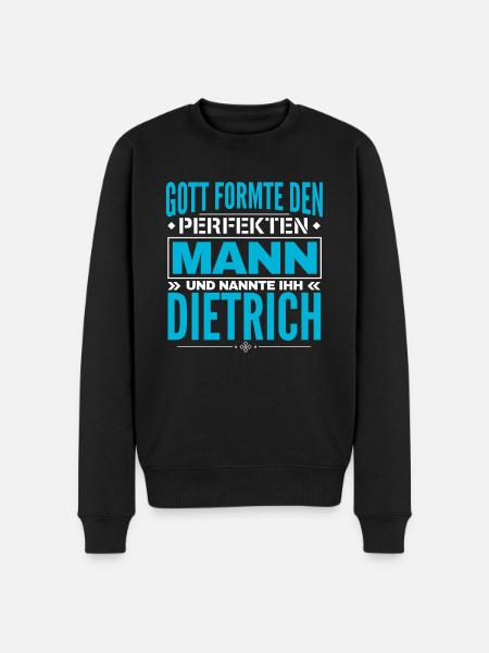 Dietrich Name Design - Männer Premium Bio Pullover - Schwarz