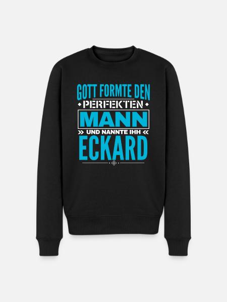 Eckard Name Design - Männer Premium Bio Pullover - Schwarz