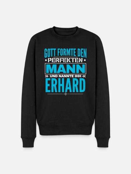 Erhard Name Design - Männer Premium Bio Pullover - Schwarz