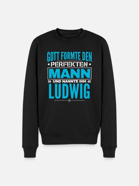 Ludwig Name Design - Männer Premium Bio Pullover - Schwarz