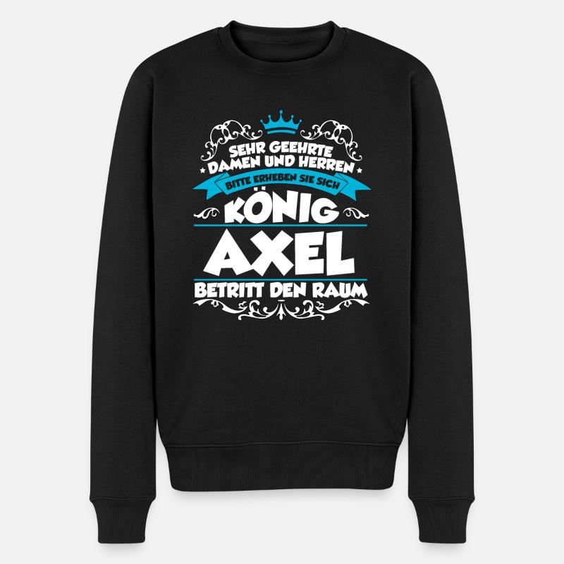 Axel Name Design - Männer Premium Bio Pullover - Schwarz