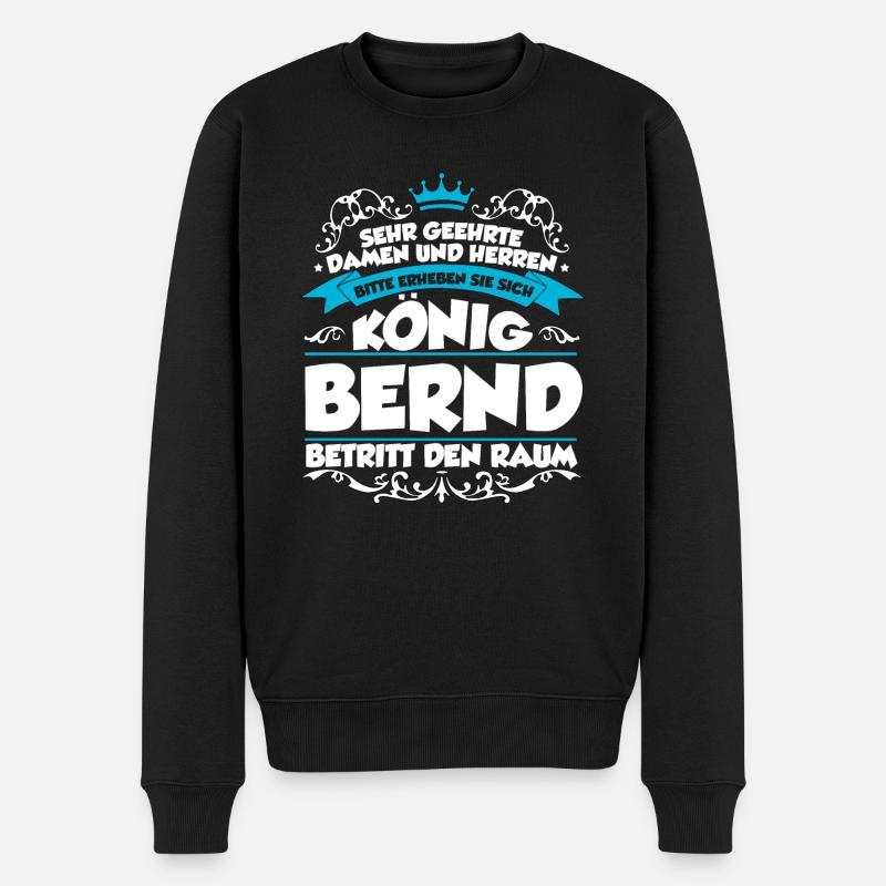 Bernd Name Design - Männer Premium Bio Pullover - Schwarz