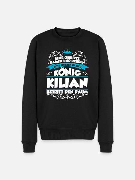 Kilian Name Design - Männer Premium Bio Pullover - Schwarz