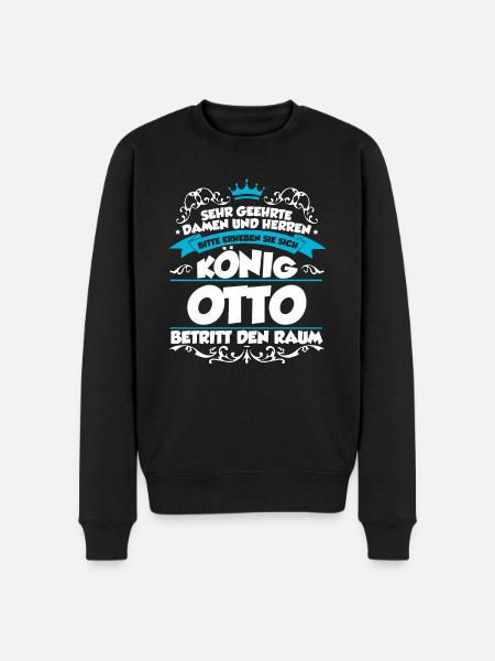 Otto Name Design - Männer Premium Bio Pullover - Schwarz
