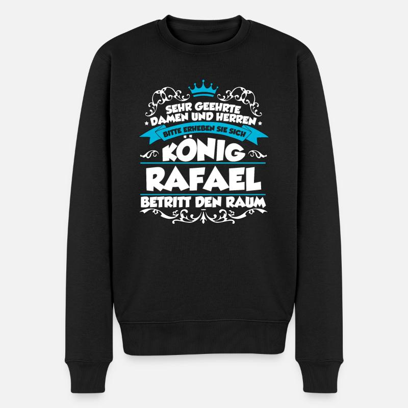 Rafael Name Design - Männer Premium Bio Pullover - Schwarz