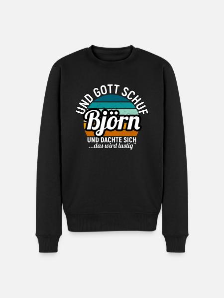 Boris - Männer Premium Bio Pullover - Schwarz