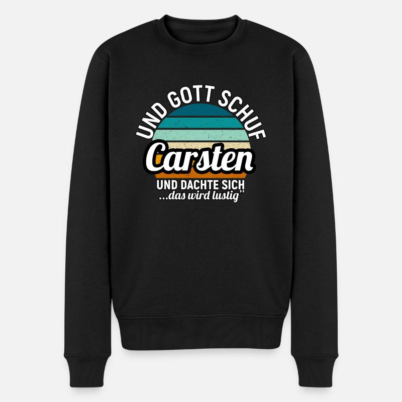 Christoph - Männer Premium Bio Pullover - Schwarz
