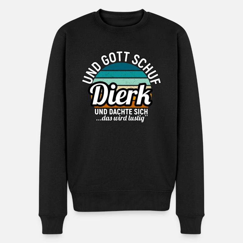 Dietmar - Männer Premium Bio Pullover - Schwarz
