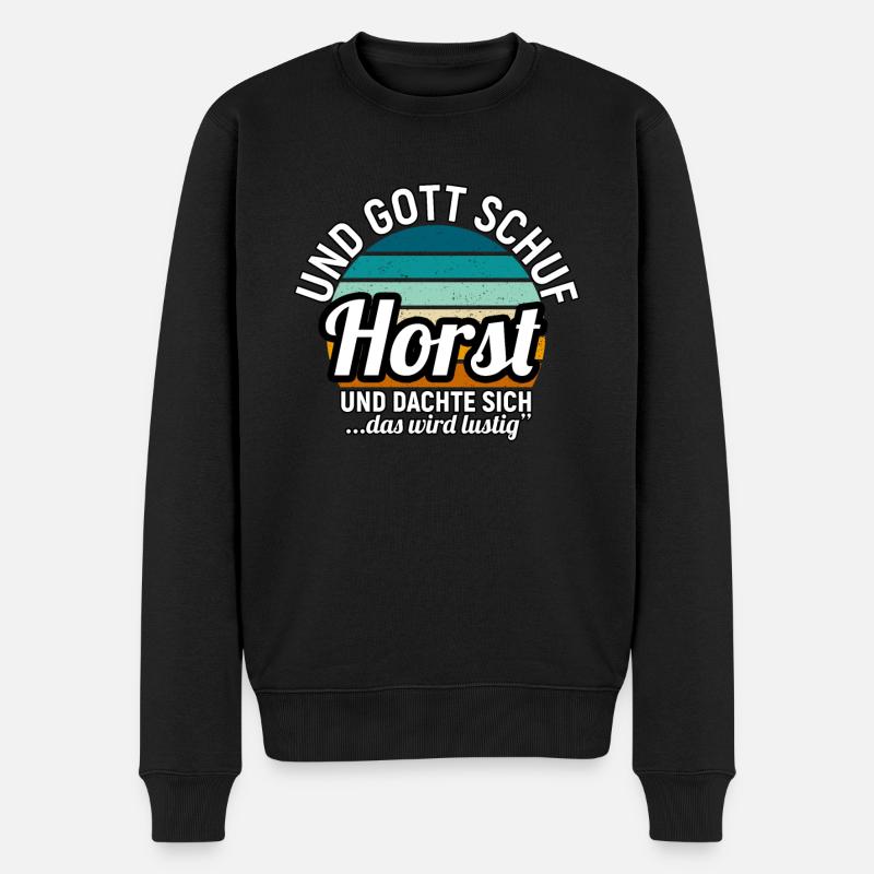 Horst - Männer Premium Bio Pullover - Schwarz
