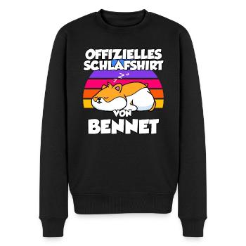 Offizielles Schlafshirt Von Bennet - Männer Premium Bio Pullover - Schwarz - Vorne - Nico (187cm)