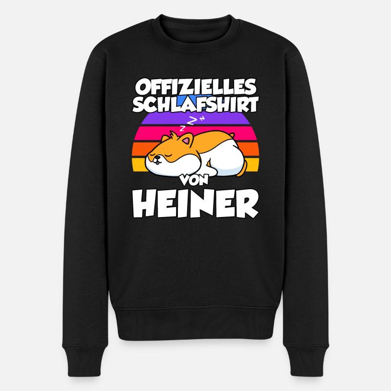 Offizielles Schlafshirt Von Heiner - Männer Premium Bio Pullover - Schwarz