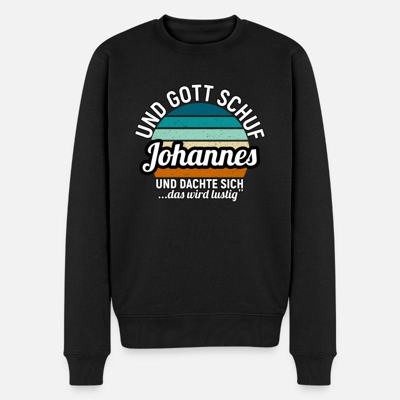 Johannes - Männer Premium Bio Pullover - Schwarz