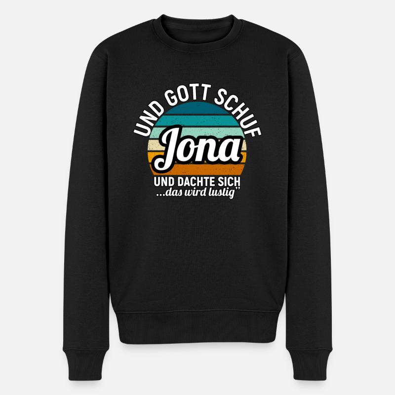 Jona - Männer Premium Bio Pullover - Schwarz
