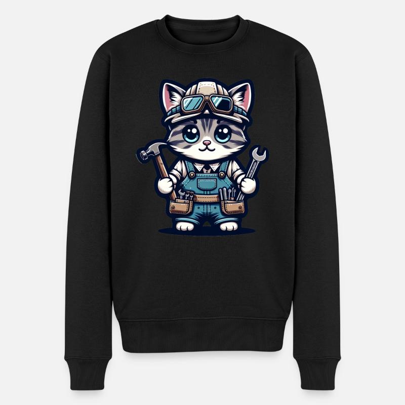 Artisan de chat mignon - Pull Premium bio Homme - noir