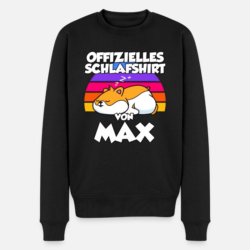 Offizielles Schlafshirt Von Max - Männer Premium Bio Pullover - Schwarz