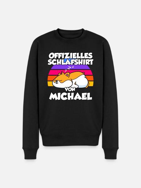 Offizielles Schlafshirt Von Michael - Männer Premium Bio Pullover - Schwarz