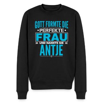 Conception du nom d’Antje - Pull Premium bio Homme - noir - Devant - Nico (187cm)