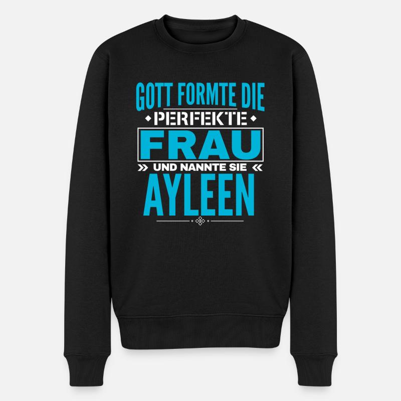 Ayleen Name Design - Männer Premium Bio Pullover - Schwarz