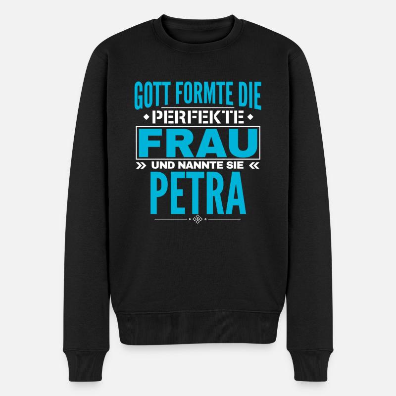 Petra Name Design - Männer Premium Bio Pullover - Schwarz