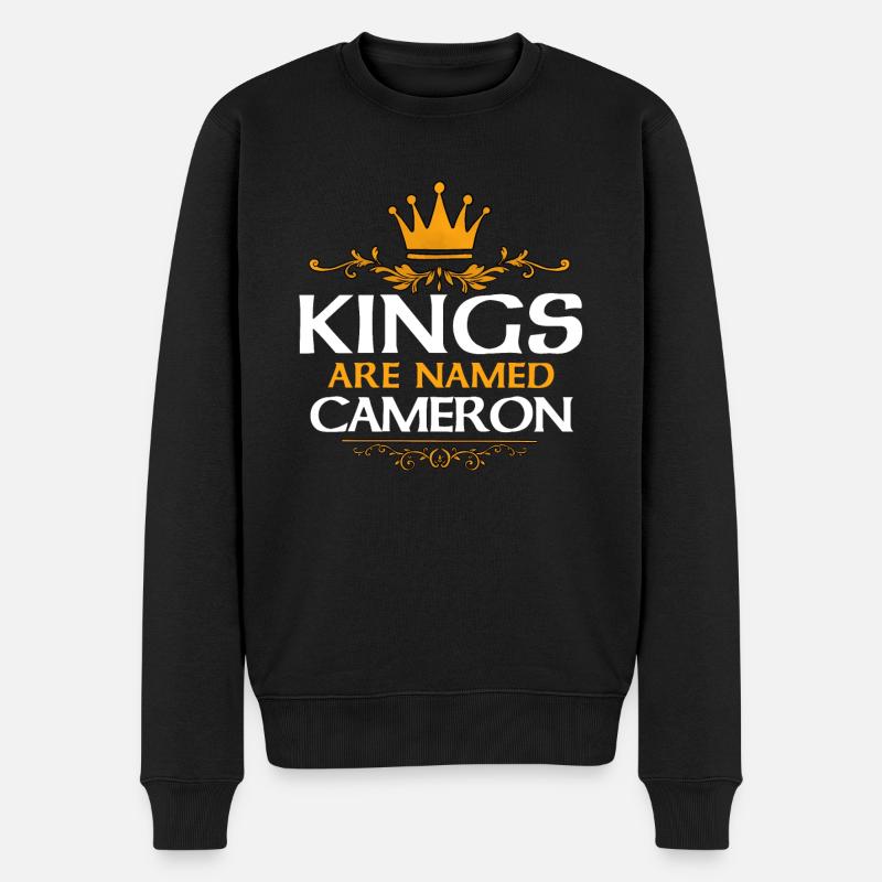 Cameron - Männer Premium Bio Pullover - Schwarz