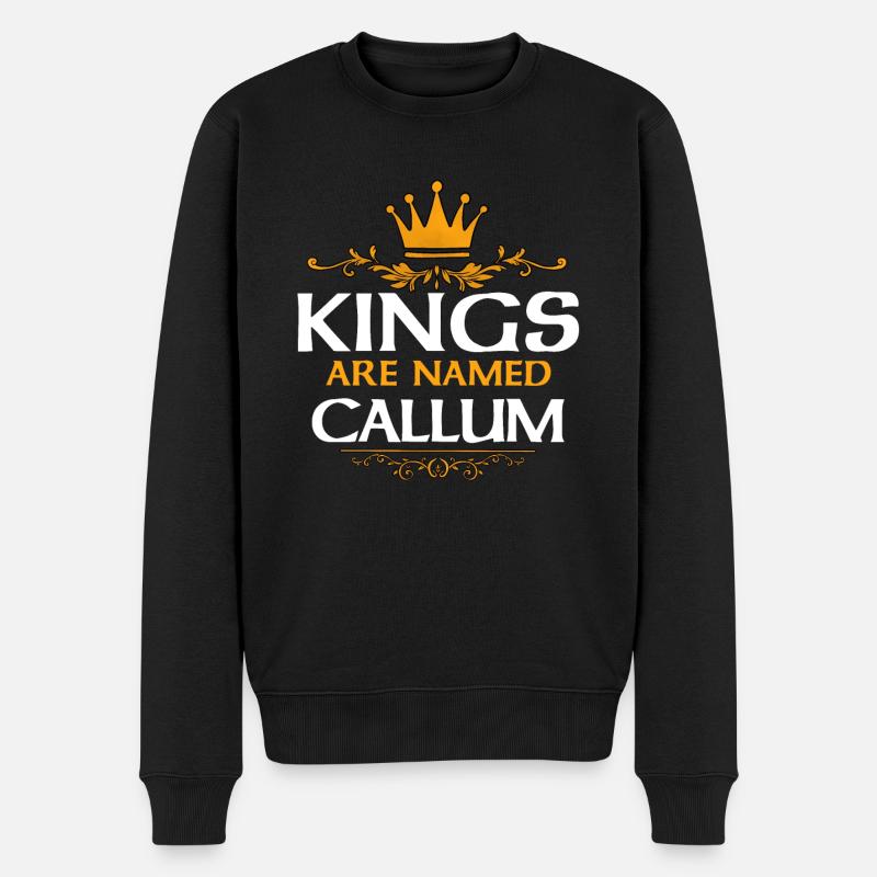 Callum - Männer Premium Bio Pullover - Schwarz
