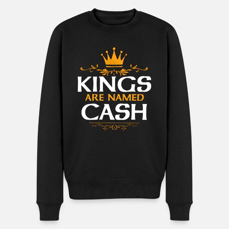 Cash - Männer Premium Bio Pullover - Schwarz
