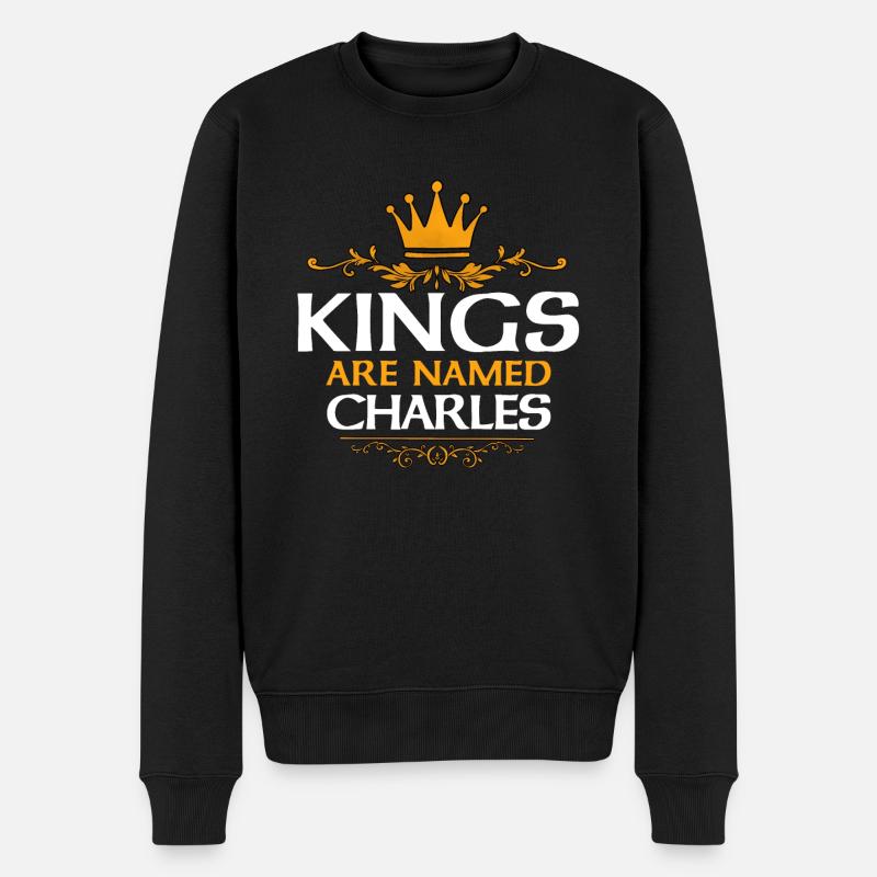 Charles - Männer Premium Bio Pullover - Schwarz