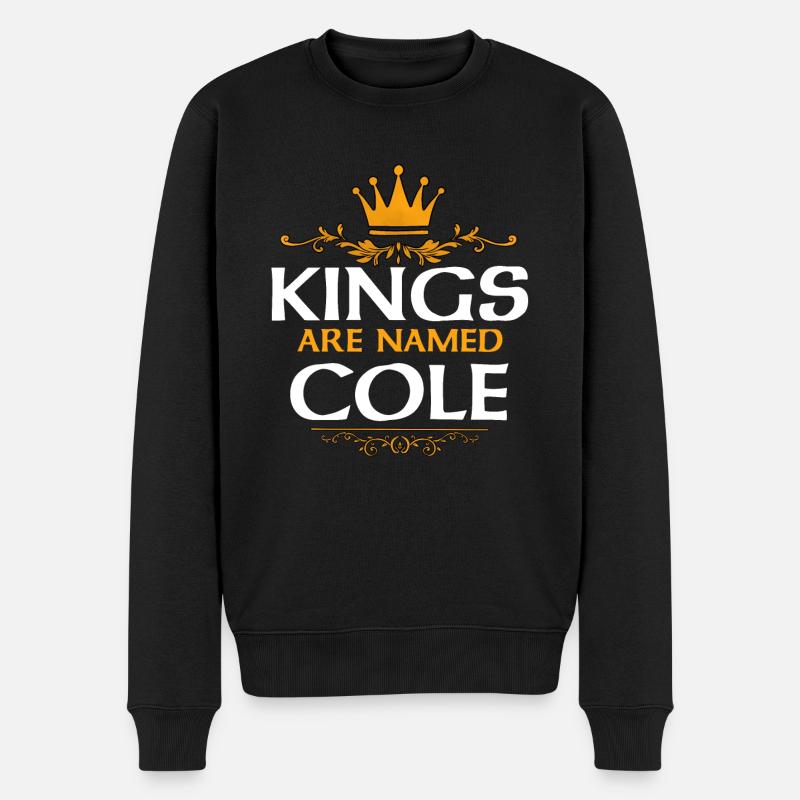 Cole - Männer Premium Bio Pullover - Schwarz
