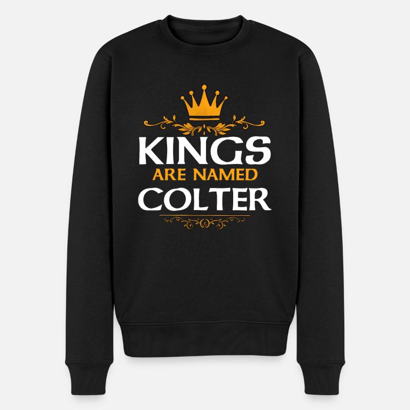 Colter - Männer Premium Bio Pullover - Schwarz