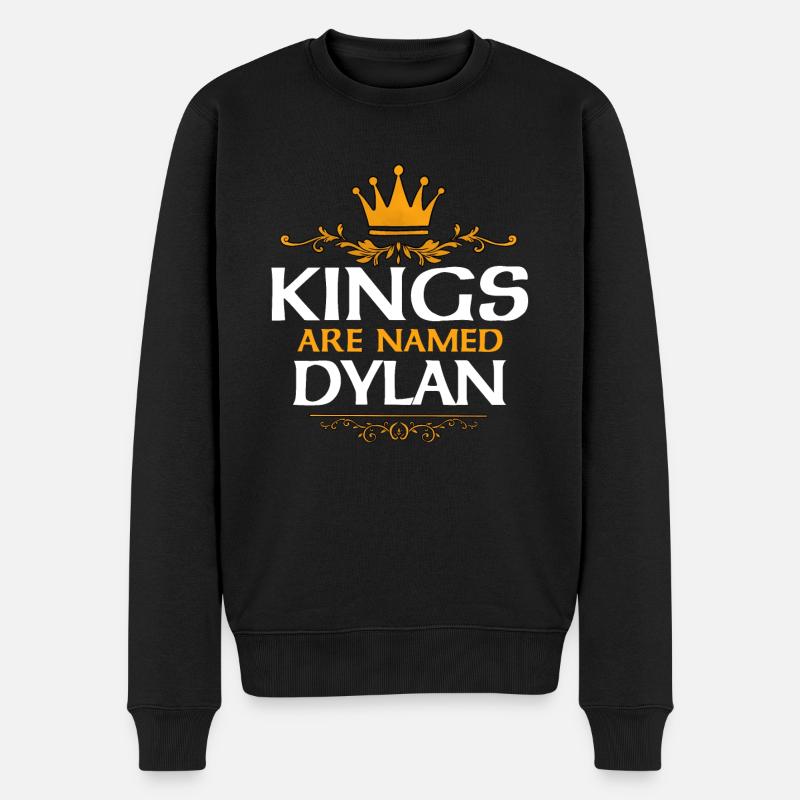 Dylan - Männer Premium Bio Pullover - Schwarz