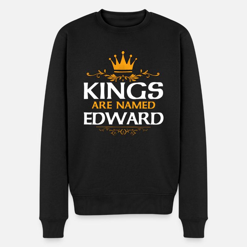 Edward - Männer Premium Bio Pullover - Schwarz