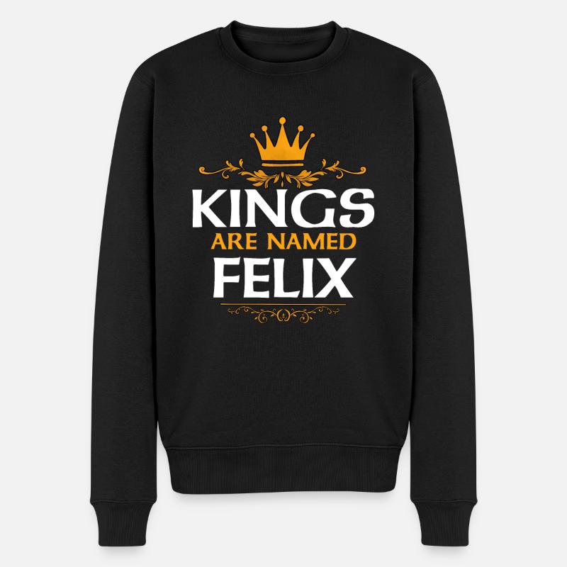 Felix - Männer Premium Bio Pullover - Schwarz