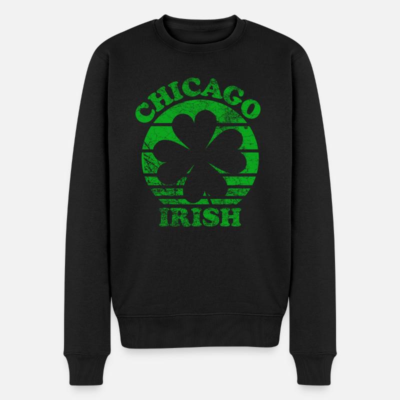 Irlandais de Chicago - Pull Premium bio Homme - noir