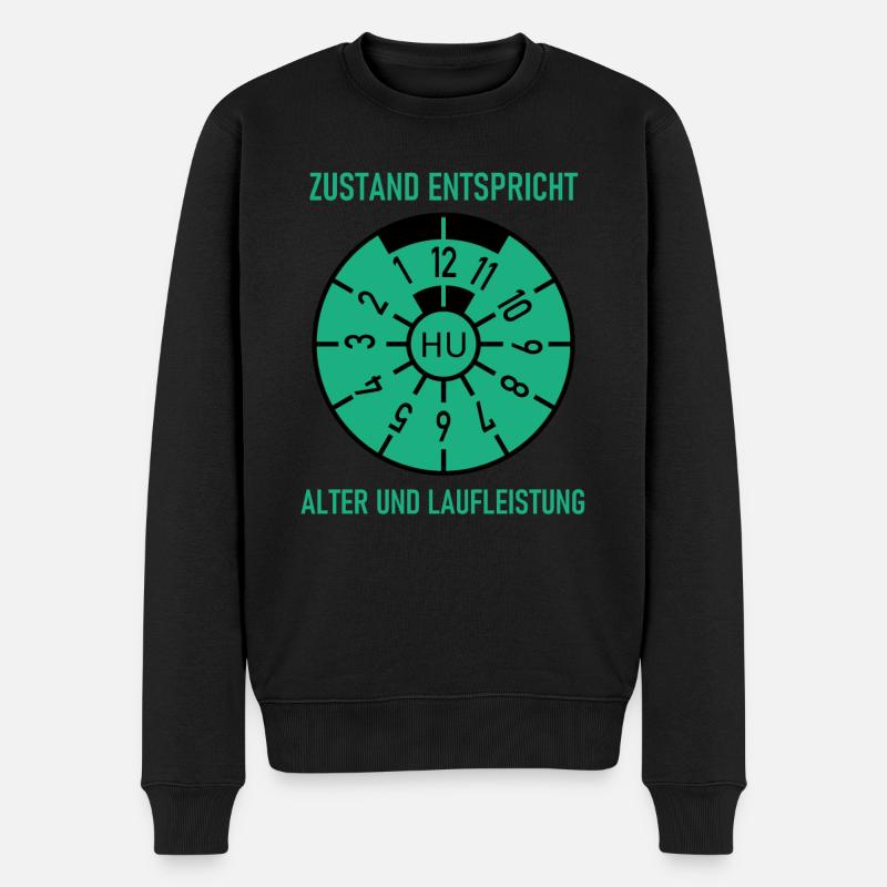 HU - Zustand entspricht Alter und Laufleistung - Männer Premium Bio Pullover - Schwarz