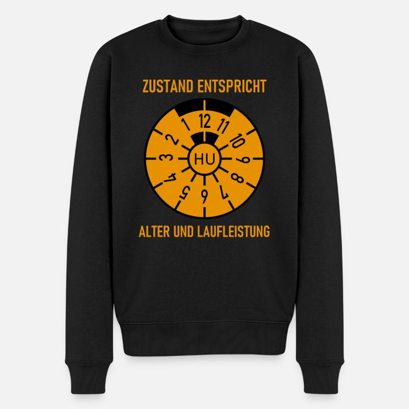 HU - Zustand entspricht Alter und Laufleistung - Männer Premium Bio Pullover - Schwarz